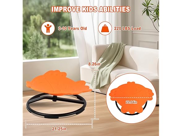 FAHKNS Spinning Chair- Orange