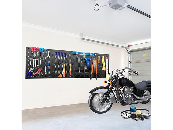 LUGO 24"x16" Metal Pegboard Wall Organizer, 128 PC