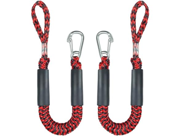 Geelu 2ft Bungee Dock Lines, 2-Pack