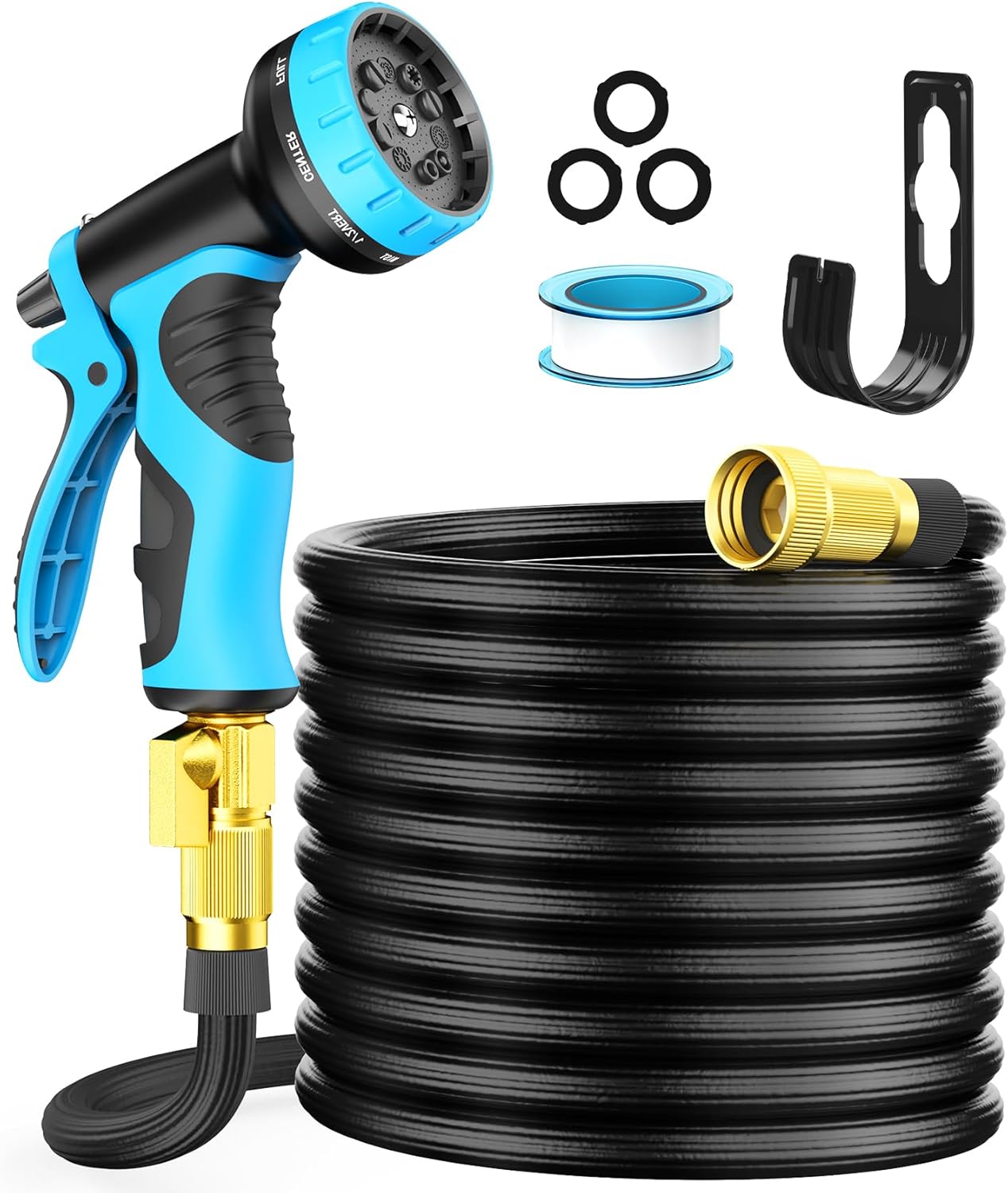 Expandable Garden Hose 25ft w/ 10 Nozzle - Gallery 6