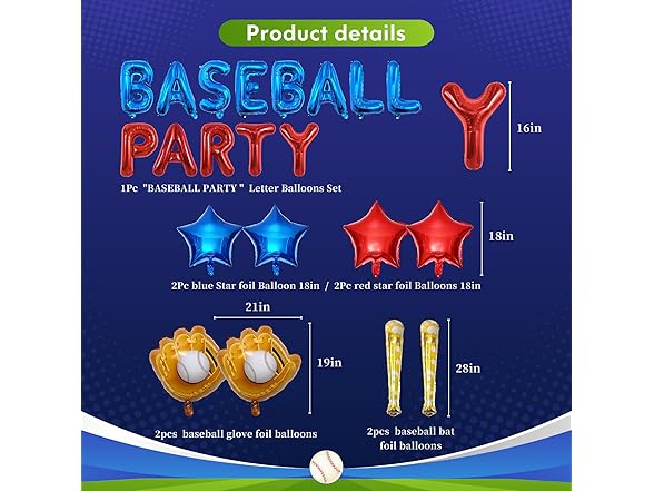 PARLONTY Baseball Party Decorations