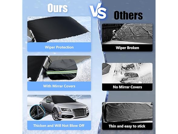 Sompaty Snow Car Windshield Cover