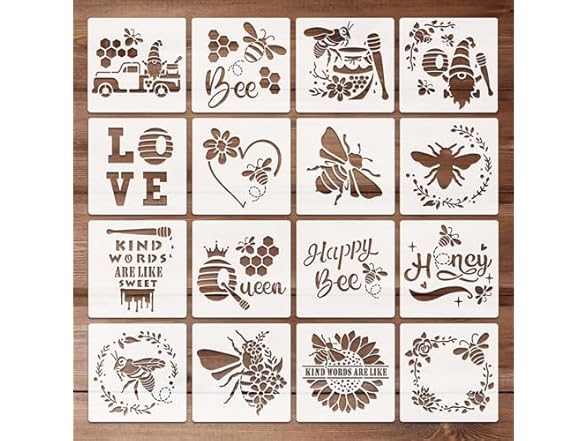 crystine Bee Stencils for Painting