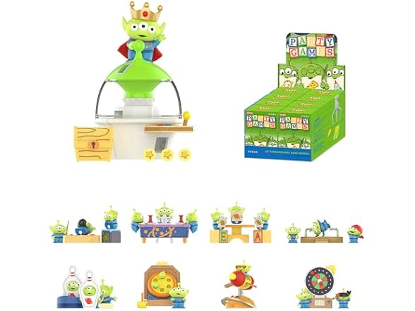 POP MART Pixar Alien Party Games Series Scene Sets, 12PCs
