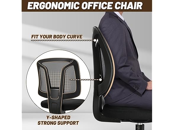 TTD TIANTIANDA Armless Swivel Mesh Chair