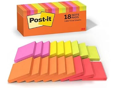 $11 Post-it Notes 18 Pads 3x3 Sunburst dealfomo