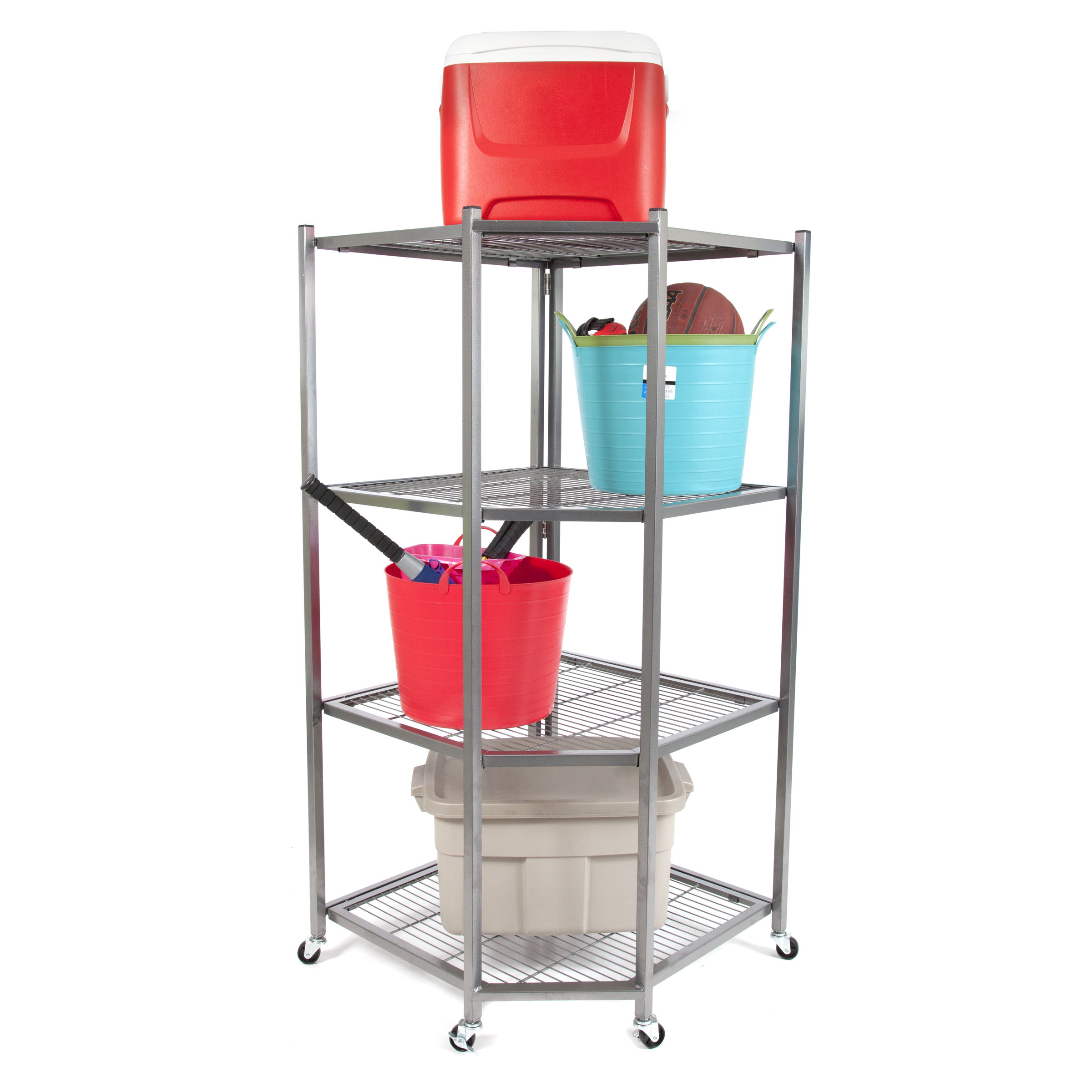 Origami R5C-PEWTER Corner 4-Shelf Rack - Gallery 10