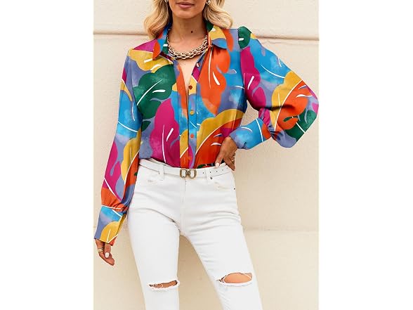 Evaless Women (XL) Long Sleeve Shirt Spring V Tops