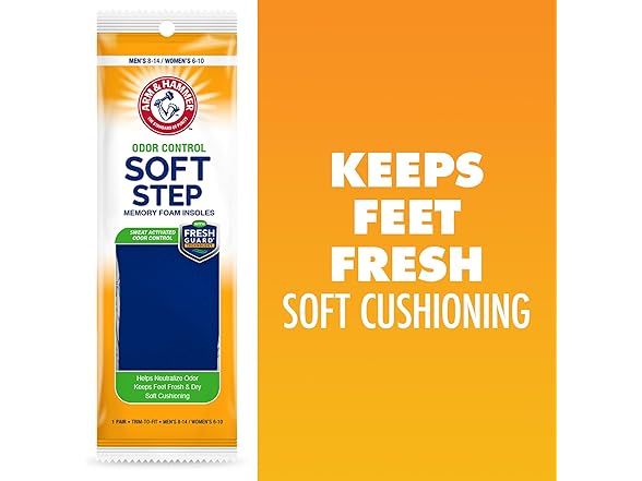 Arm & Hammer Soft Step Memory Foam Insoles