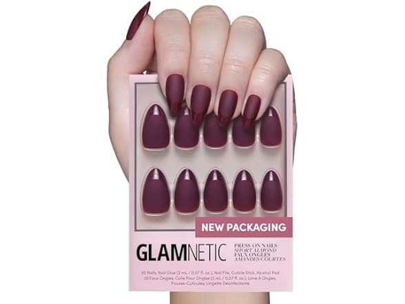 Glamnetic Press On Nails - Merlot