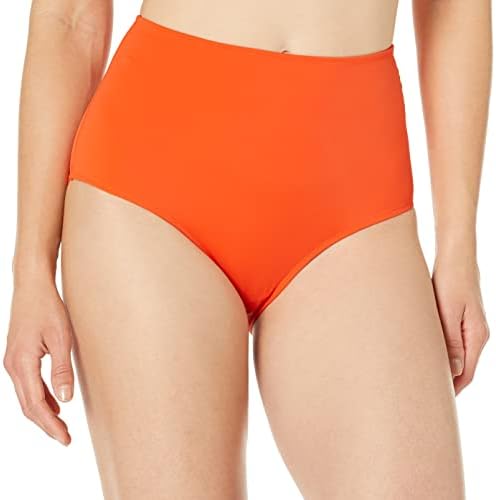 Amazon Essentials Women's High Waist Swim Bottom (Available in Plus Size), Orange, 5X