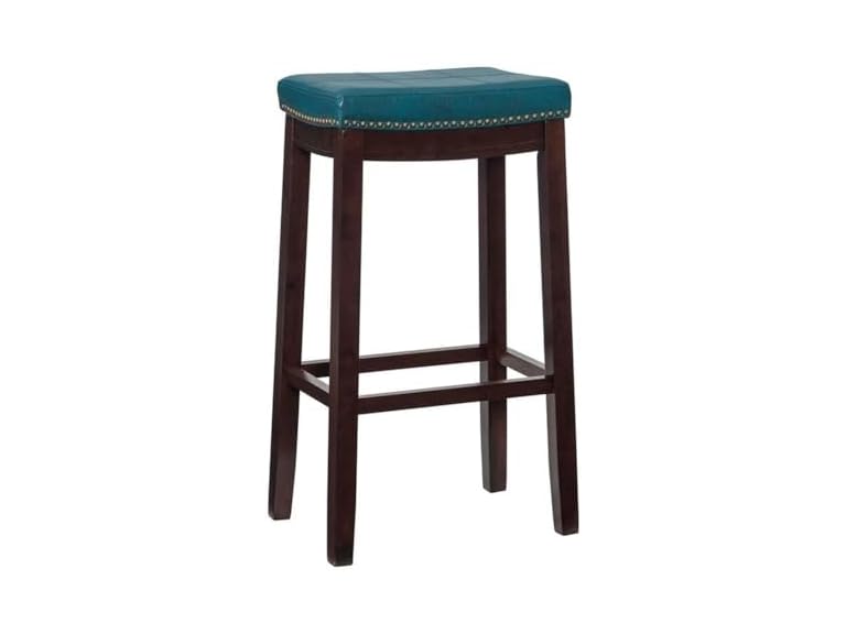 Linon Claridge 30" Bar Stool in Blue