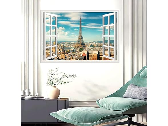 Paris Eiffel Tower Fake Window Sticker