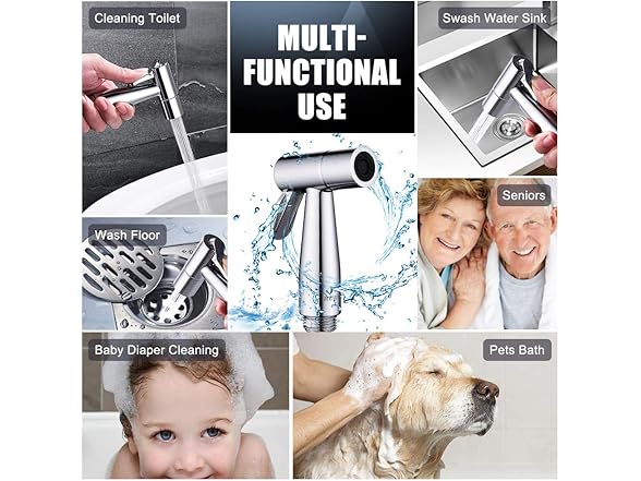 REWEE  Handheld Bidet Sprayer -Chrome