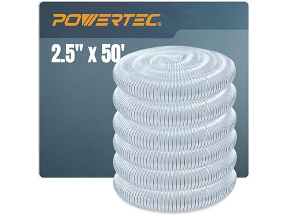 POWERTEC 2-1/2" x 50' Dust Collection Hose