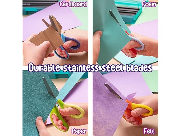 24 Pack Blunt Scissors for Kids