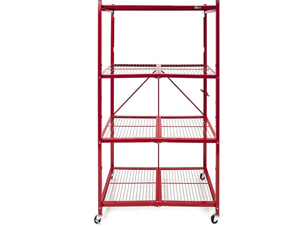 Origami R5 4-Shelf HD Folding Storage Rack, Red