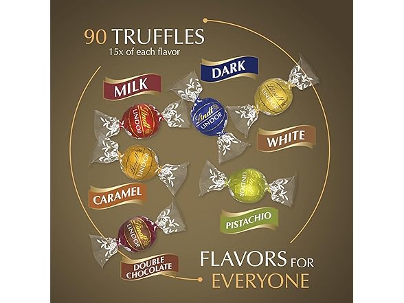 Lindt LINDOR Assorted Truffles Box 90ct
