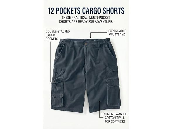 Boulder Creek Men (46 Regular) Shorts Carbon