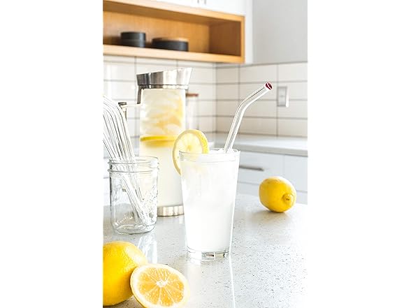 Extra-Wide 10mm Reusable Glass Drinking Straws