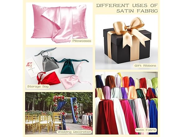 CNSUPMK Satin Fabric by The Yard