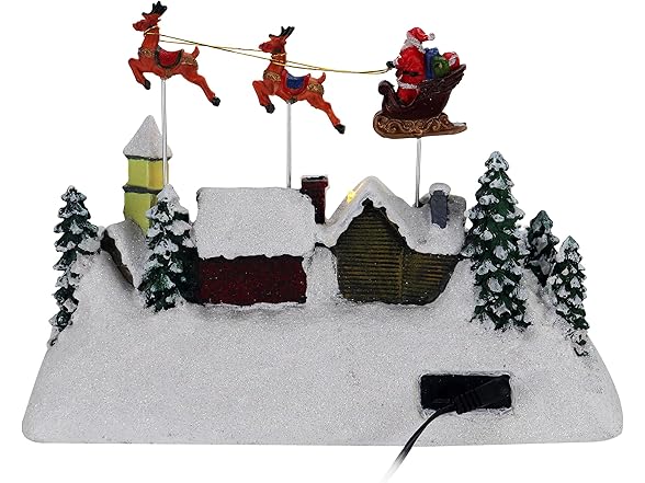 Top Treasures Village Houses with Reindeer Sleigh