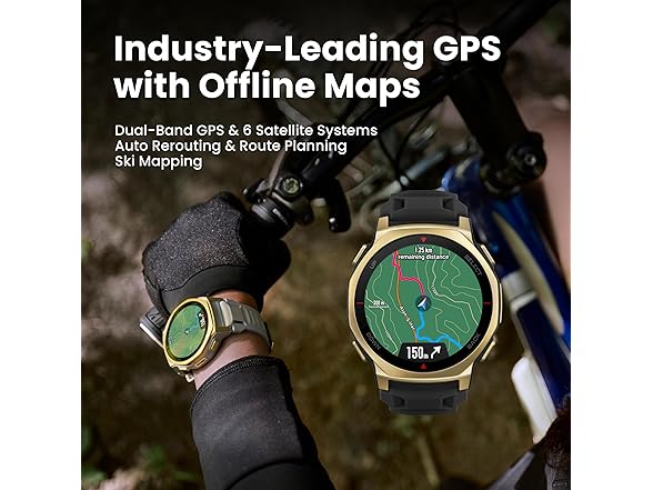 Amazfit T-Rex 3 Pro Outdoor Smart Watch 44mm Sapphire AMOLED Display with Flashlight