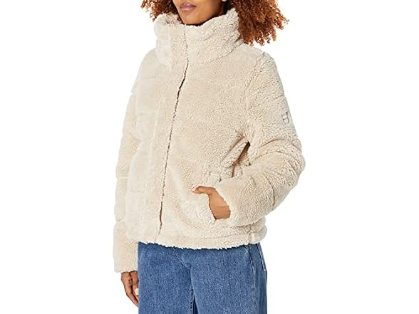 Calvin Klein W. Faux Sherpa Teddy Coat