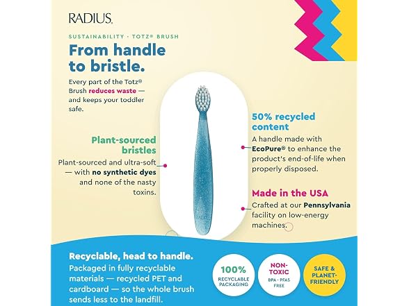 Radius Totz Toothbrush Extra Soft 3pk