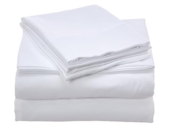 ienjoy Home 4Pc Bed Sheet Set, White, King