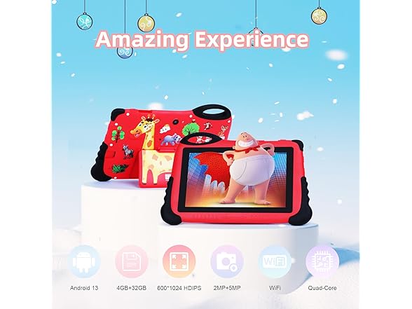 Kids Android 13 Tablet, 4GB/32GB