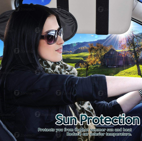 Zone Tech SS0018 Car Sun Visor Extender 2 Pack - Gallery 14