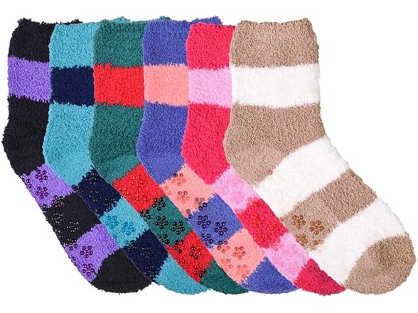Mopas Women (OS) Cozy Fuzzy NON Skid Super Socks