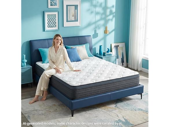 UNZIPE 14 Inch King Hybrid Mattress in a Box, Medium Firm
