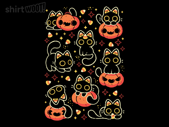 Cute Black Cats with Candy Corn
