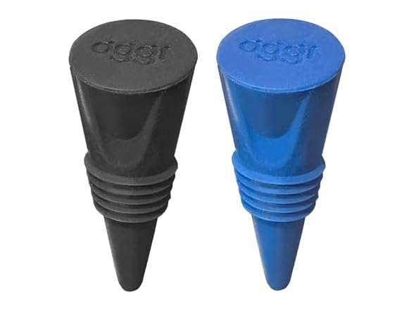 OGGI Cone Shaped Silicone Wine Corks, 2 pcs