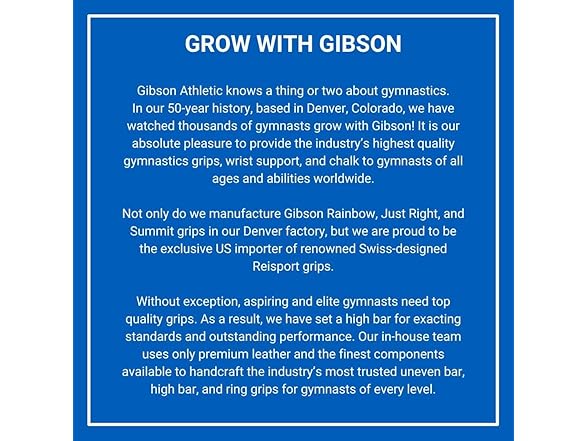 Gibson Just Right Gymnastics Grips XXS