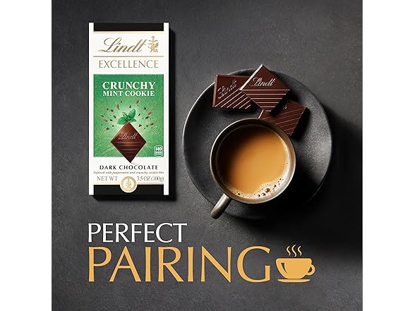 Lindt Excellence Crunchy Mint Dark Bar 1