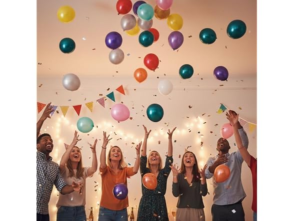 Fun Express Plastic Balloon Drop Bag with 100 Balloons