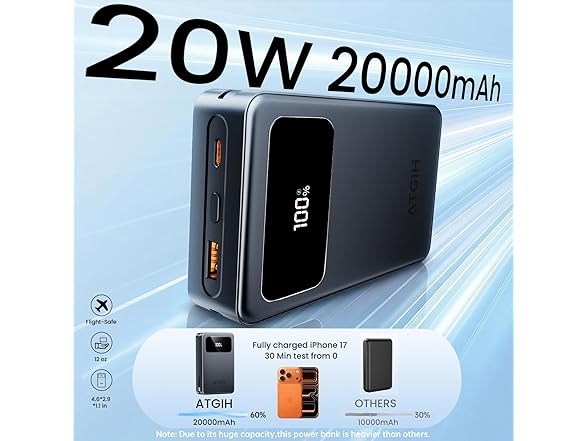 ATGIH 20000mAh Magnetic Wireless Power Bank - Gallery 2