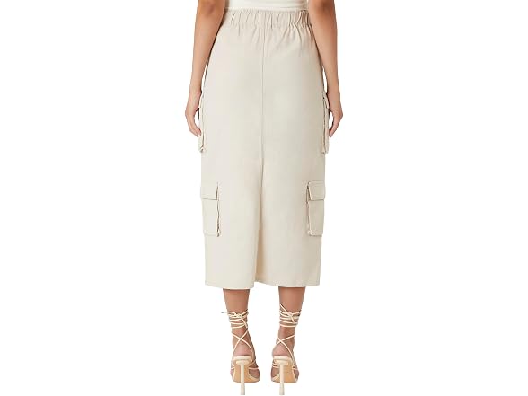 Forever 21 (XS) Twill Cargo Maxi Birch Skirt