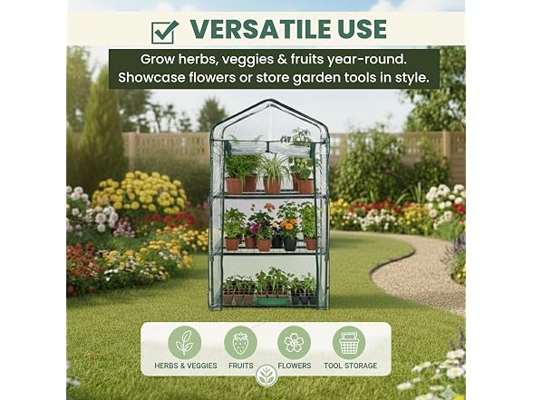 Pure Garden 3 Tier Mini Greenhouse