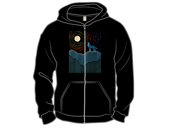 Geometric Wolf Howling at the Moon