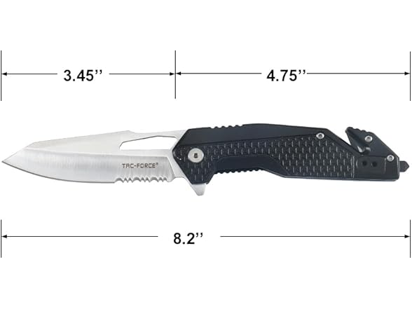 8" Tactical Folding Knife Black