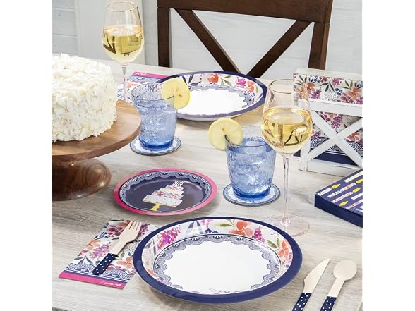 Dolly Parton Celebrate Floral Party Supplies Kit, Serves 8