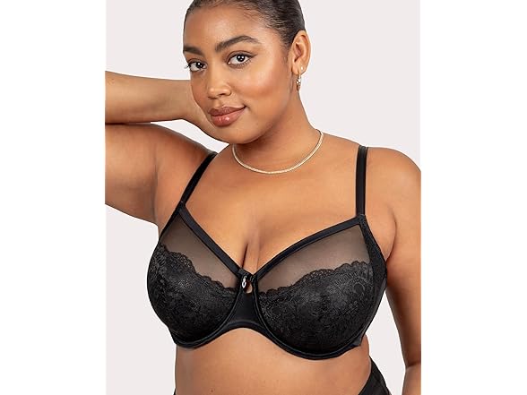 Curvy Couture Women's Bra Black (42C)