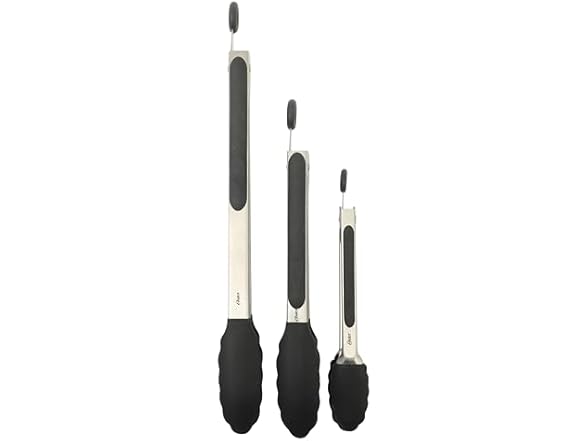 Oster 3-Piece Kitchen Tongs Set – 12", 9", 7"