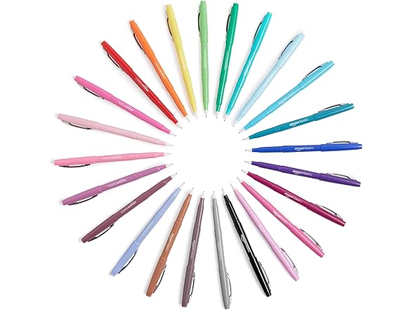 Amazon Basics Felt Tip Marker Pens - Astd