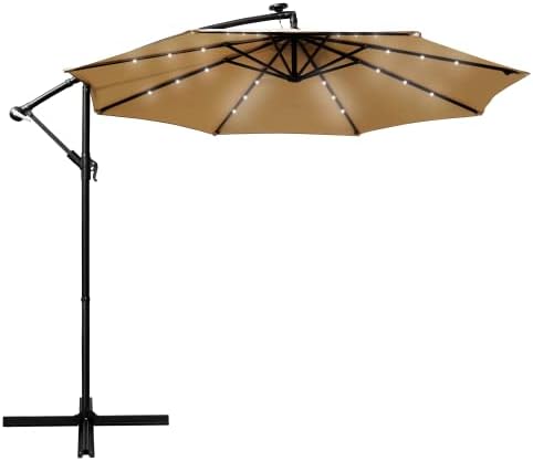 LeisureMod WUBL-10BG Willty Outdoor Umbrella Beige