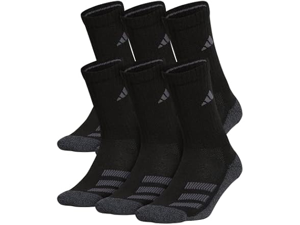 Adidas 6-Pair Cushion Stripe Crew Socks
